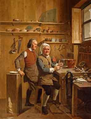 Johann Zoffany John Cuff and his assistant Norge oil painting art